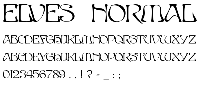 Elves  Normal font